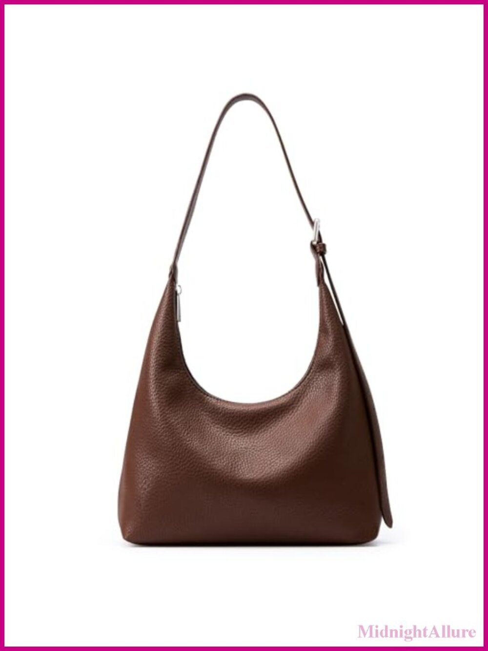 Vegan Leather Hobo Tote Bag Crossbody Adjustable Strap Multi Pockets